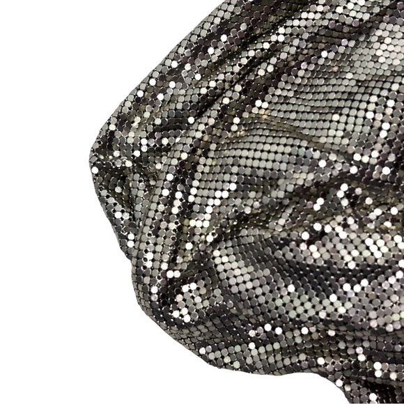 ALICE AND OLIVIA HARMONY ANTIQUE SILVER CHAINMAIL ALUMINUM TANK MINI PARTY DRESS - Picture 16 of 17